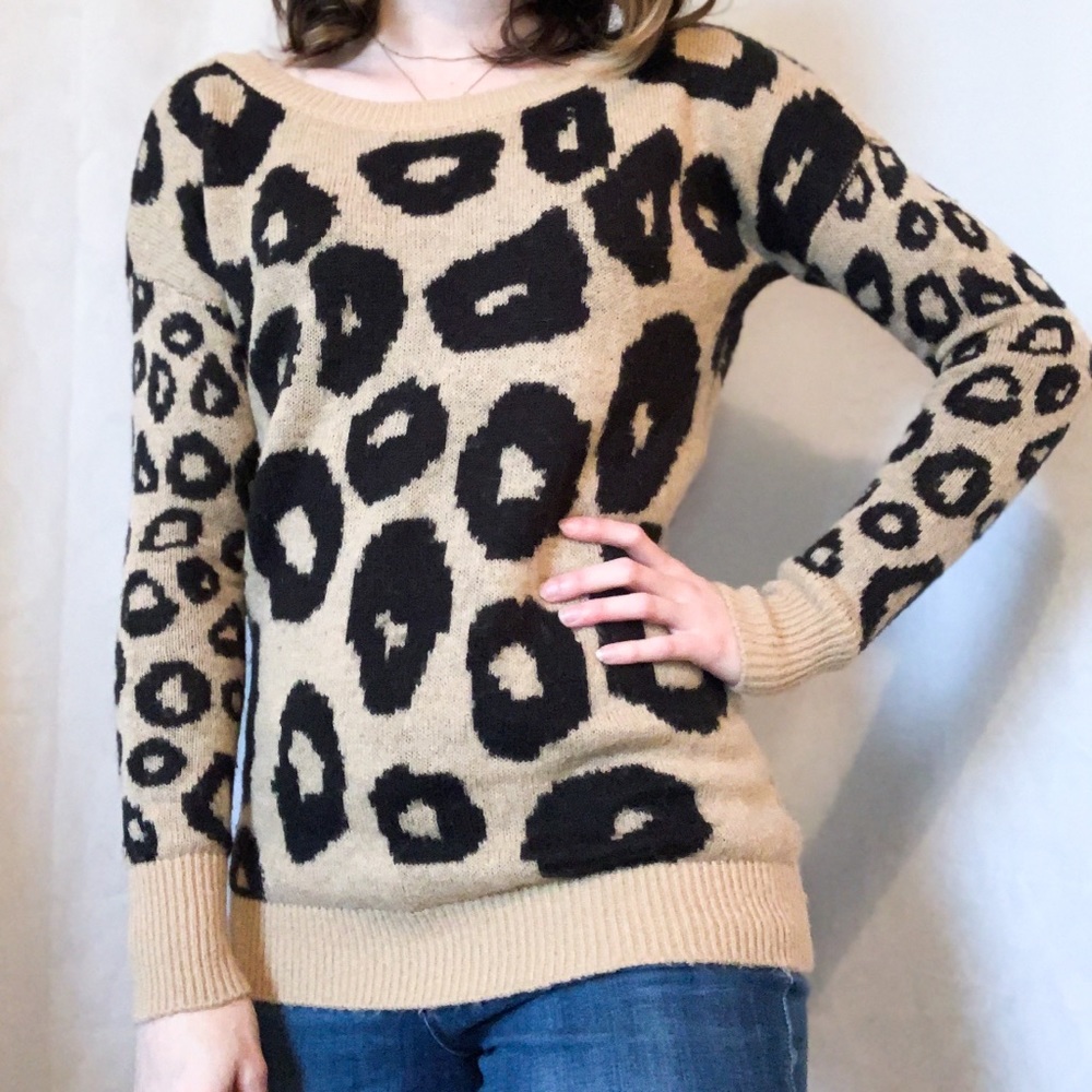 Express cheetah print sweater